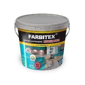 Краска ВД акриловая FARBITEX моющаяся 3 кг д/вн. работ 