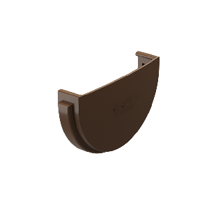 Заглушка желоба ПВХ, СТАНДАРТ Дёке, ф80 мм светло-коричневая (8017)