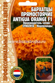 Бархатцы Antigua Orange F1 прямостоячие 5 шт