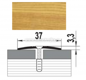 Порог алюмин стыкоперекр. 37,0х1350мм ДУБ УНИВЕРСАЛ